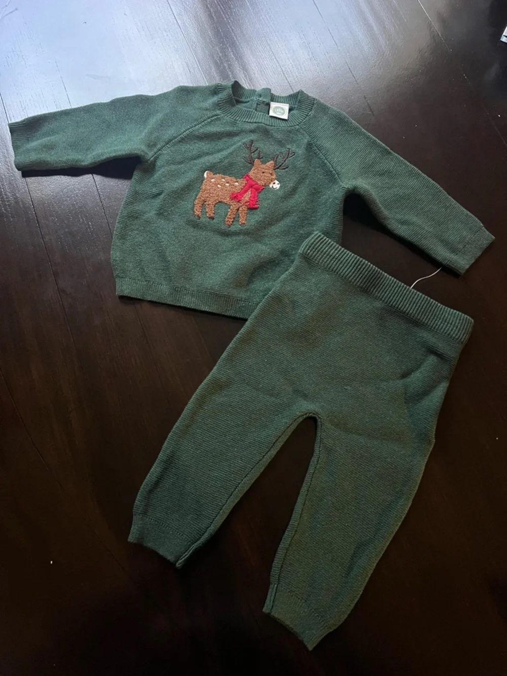 New - Little Me 2-Piece Holiday Reindeer Knit Set